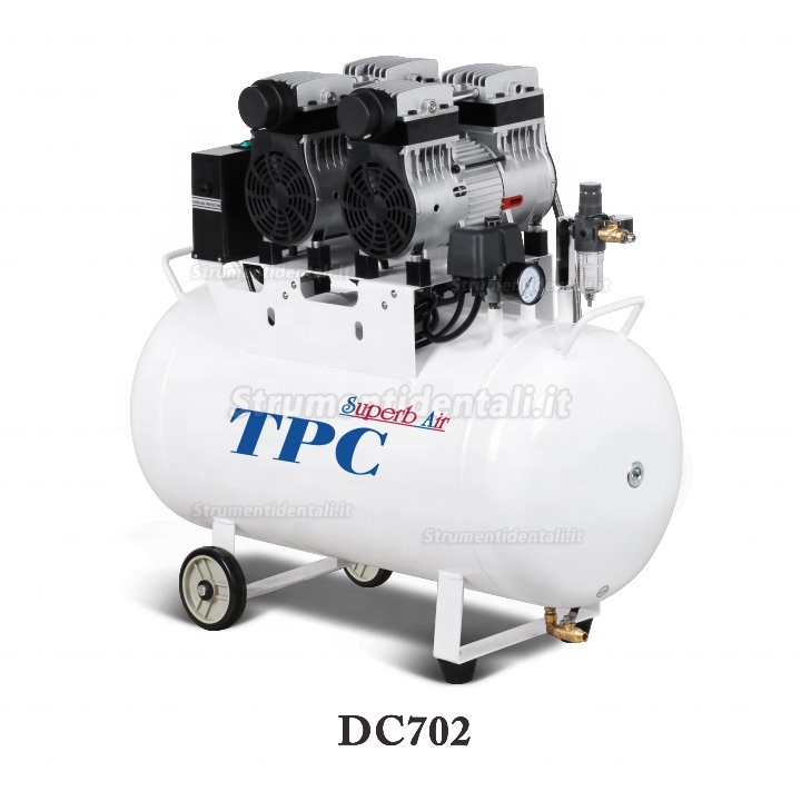 TPC DC701/702/703/704 compressore senza olio odontoiatrico 32-120L